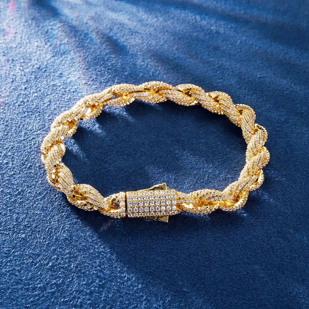 Iced out on sale rope bracelet